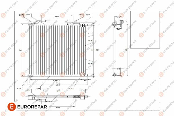 Eurorepar Air Conditioning Condenser - E163394