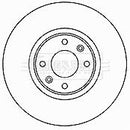 Borg & Beck Brake Disc Pair  - BBD4468 fits Citroen C4 2.0HDi 04-