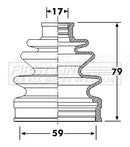 First Line Cv Joint Boot Kit  - FCB6293 fits Honda HR-V
