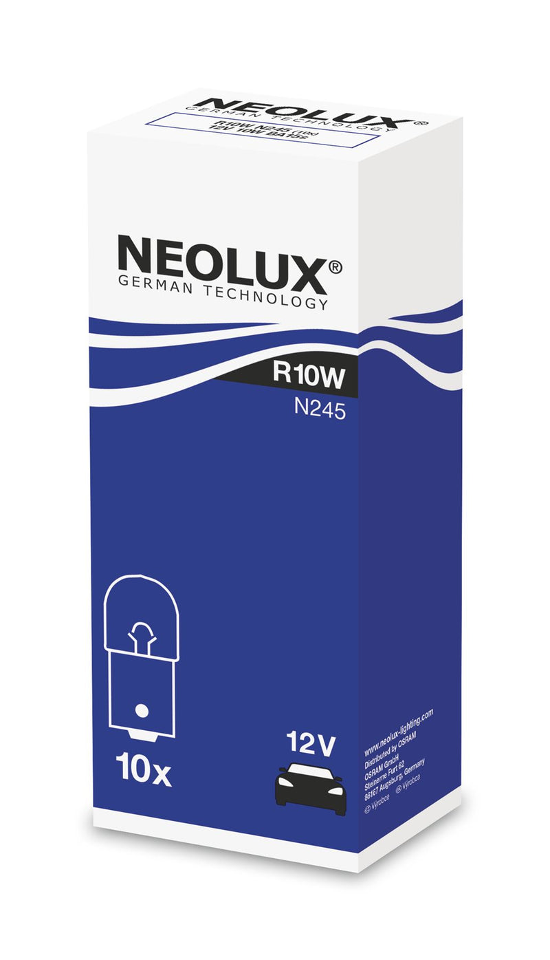 Neolux N245 12v 10w BA15s (245) Trade pack of 10