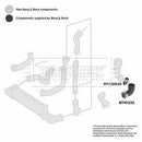Borg & Beck Turbo Hose  - BTH1332 fits Merc 210 E200 Komp 2.0 95-03