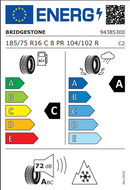 Bridgestone 185 75 16 104R Duravis All Season tyre