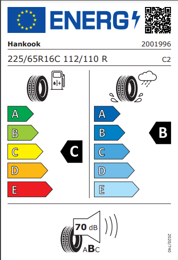 Hankook 225 65 16 112R Vantra (RA18) tyre