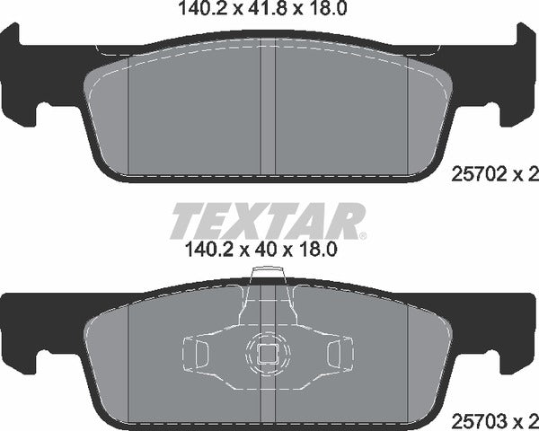 DACia Renault Smart, Brake Pad Set - Textar 25702012466001