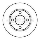 Borg & Beck Brake Disc Pair  - BBD4134 fits Audi 80,90,100,Coupe(Rear) 82-