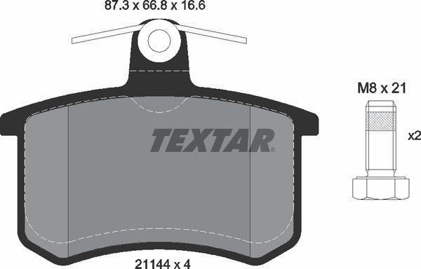 Textar Brake Pad Set - 2114401