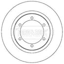 Borg & Beck Brake Disc Pair  - BBD5215 fits Nissan Cabstar -ABS 09/06-