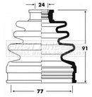 First Line Cv Joint Boot Kit  - FCB2840 fits Mazda 6 - RH
