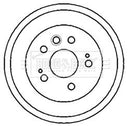 Borg & Beck Brake Drum (Single) - BBR7180 fits Toyota Picnic 10/96-01