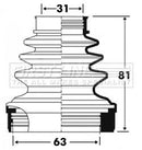 First Line Cv Joint Boot Kit  - FCB2889 fits Citroen C2, Peugeot 1007