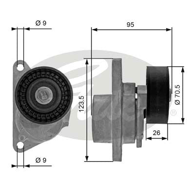 Gates DriveAlign Tensioner Pulley - T38190