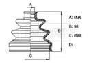 Borg & Beck Cv Joint Boot Kit  - BCB6364 fits Nissan Murano