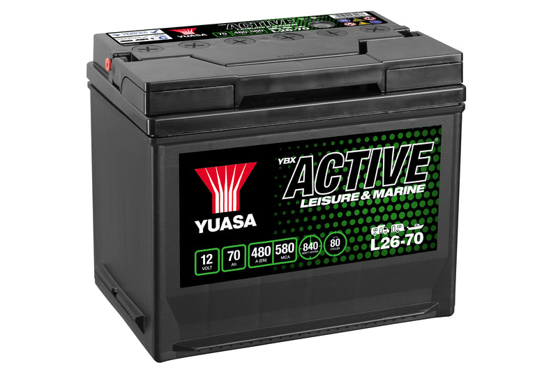 L26-70 Yuasa Active Leisure Battery 12V 70Ah 480A (5470974247065)