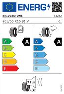 Bridgestone 205 55 16 91V Turanza T005 tyre