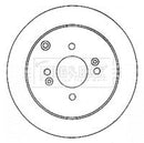 Borg & Beck Brake Disc Pair  - BBD4578 fits Hyundai Getz,i20, Kia Rio 03-