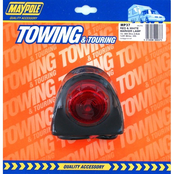 Rubber Red/White Side Marker Lamp