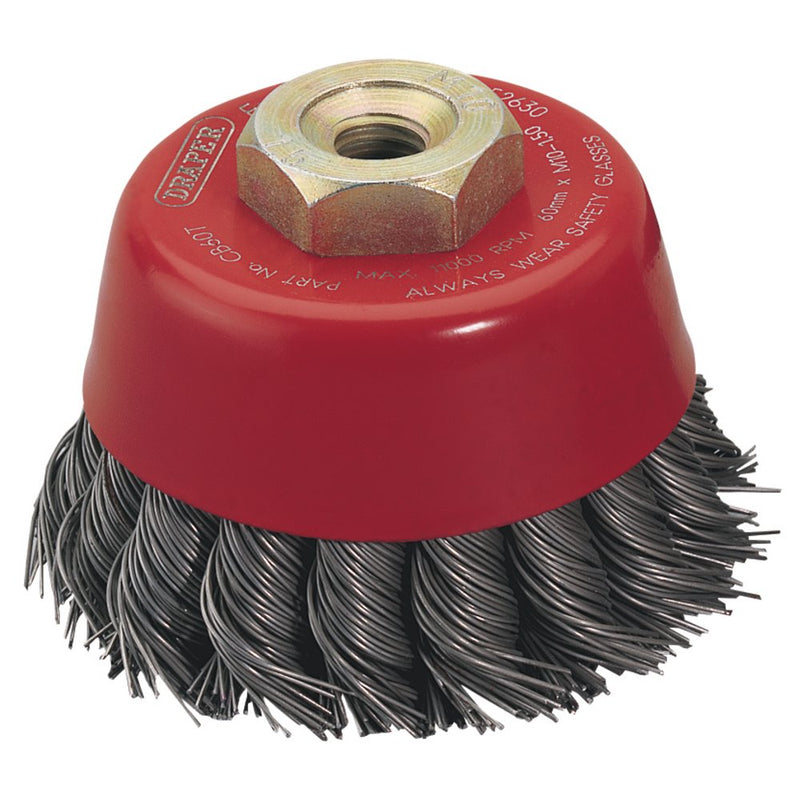 Twist Knot Wire Cup Brush, 60mm, M10
