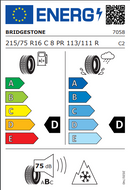 Bridgestone 215 75 16 113R W995 tyre