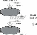 Citroën Peugeot, Brake Pad Set - Textar 21674032469301