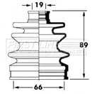 First Line Cv Joint Boot Kit  - FCB6043 fits Subaru Justy, Suzuki