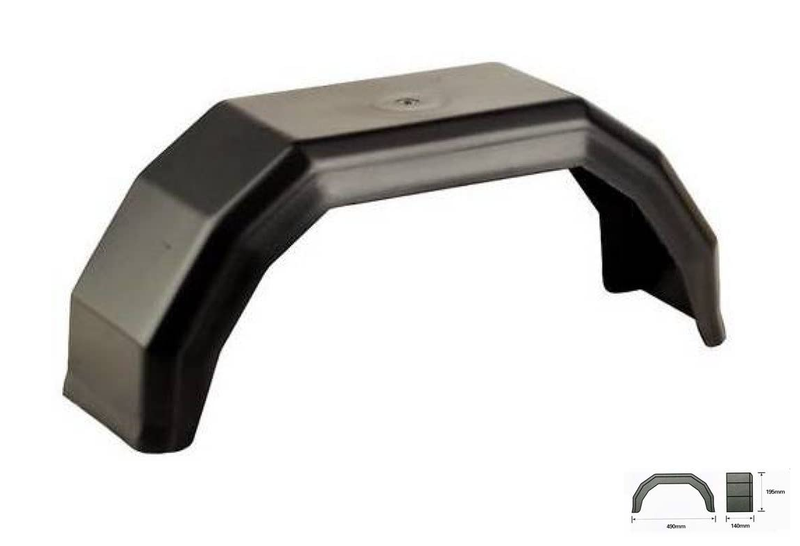 Maypole Mudguard Plastic 8in