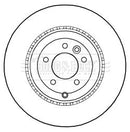 Borg & Beck Brake Disc Single  - BBD5996S fits Range Rover Sport 5.0 s/c 09-