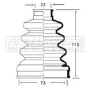 First Line Cv Joint Boot Kit  - FCB2709 fits Subaru - Front Inner