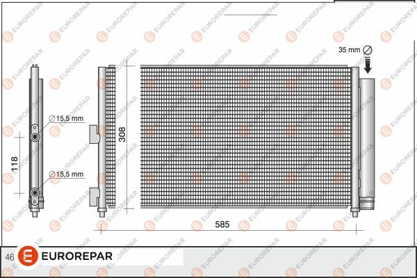 Eurorepar Air Conditioning Condenser - 1610159380