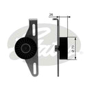 Gates DriveAlign Tensioner Pulley - T38484
