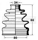 First Line Cv Joint Boot Kit  - FCB2869 fits Toyota Corolla 2.0D