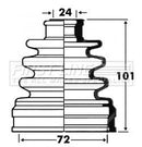 First Line Cv Joint Boot Kit  - FCB2865 fits Toyota Avensis, Corolla Verso