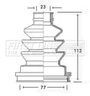 First Line Cv Joint Boot Kit  - FCB2532 fits Opel, Vauxhall - Inner