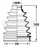 First Line Cv Joint Boot Kit  - FCB6059 fits Toyota Yaris 1.3i