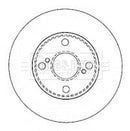 Borg & Beck Brake Disc Pair  - BBD4503 fits Toyota Corolla 4/97-01/02