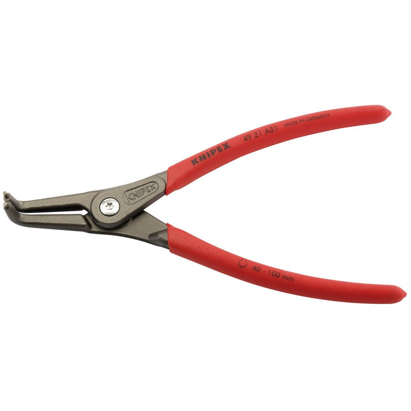 Knipex 49 21 A31 90° Ext Straight Tip Circlip Pliers 40 100mm Capacity 210mm