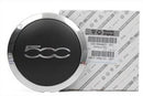 Brand New Fiat 500 Single Alloy Wheel Centre Cap Black with Chrome Trim