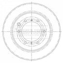 Borg & Beck Brake Disc Single  - BBD6008S fits Hyundai Terracan 2.9 DT 03-07