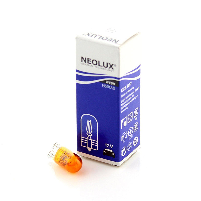 Neolux N501AS 12v 5w amber W2.1x9.5d (501A) Single box