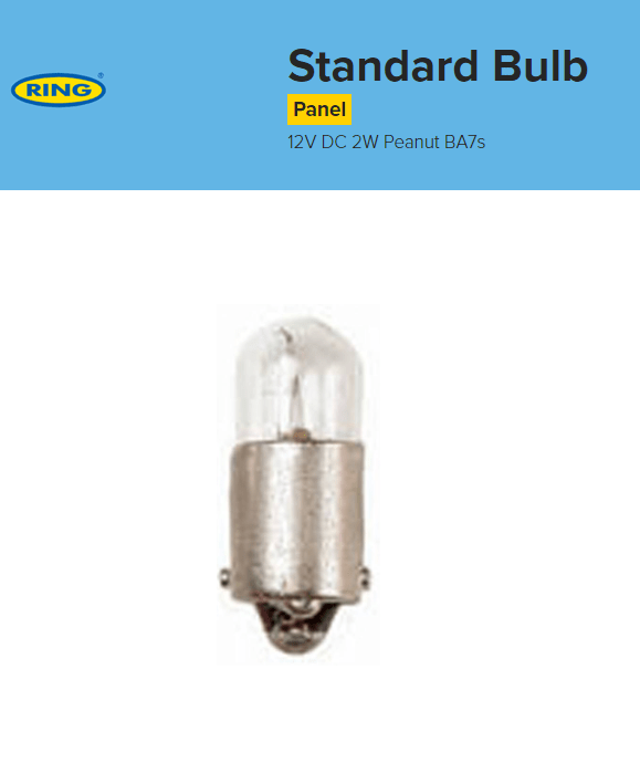 Peanut Panel Bulb (10 Pack) - Ba7S 12V 2W