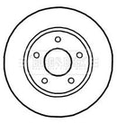 Borg & Beck Brake Disc Pair  - BBD4752 fits Mitsubishi Lancer 08-