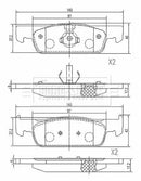 Borg & Beck Brake Pad Set Front - BBP2660 fits Logan 1.2 10/12-