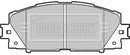Borg & Beck Front Brake Pad Set - BBP1987 fits Toyota Yaris II 06-