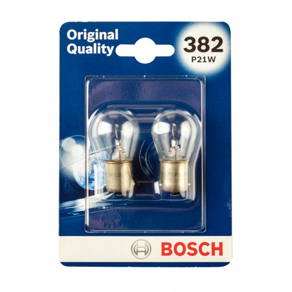 Bosch O.E. Quality 382 P21W 12V 21W Ba15S(X2) Part No - 1987301609