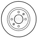 Borg & Beck Brake Disc Pair  - BBD4701 fits Kia Picanto 1.1TD 05-