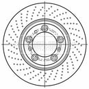 Borg & Beck Brake Disc Single  - BBD6063S fits Porsche 911(997) 3.6 03/06-