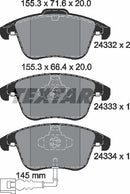 Audi Seat VW, Brake Pad Set - Textar 24333012357701