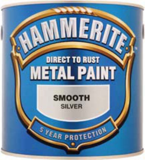 Hammerite Smooth Silver Paint - 2.5l