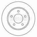 Borg & Beck Brake Disc Pair  - BBD4448 fits Mazda 3 1.4,1.6 03-