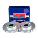 Borg & Beck Brake Disc Pair  - BBD4252 fits Vauxhall Corsa 1.0 -1.2 2000-