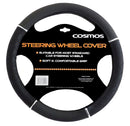 Leatherlook Addiction Steering Wheel Cover (Black/Grey)